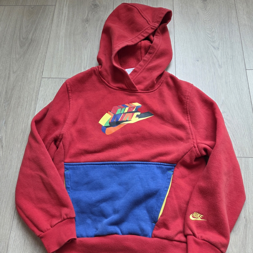 Nike Red and Blue Hoodie